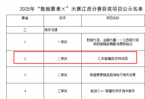 以数字赋能打造智慧医药物流领域新标杆  ——仁和智慧医药物流园项目荣获2025“数据要素×”大赛江西省二等奖